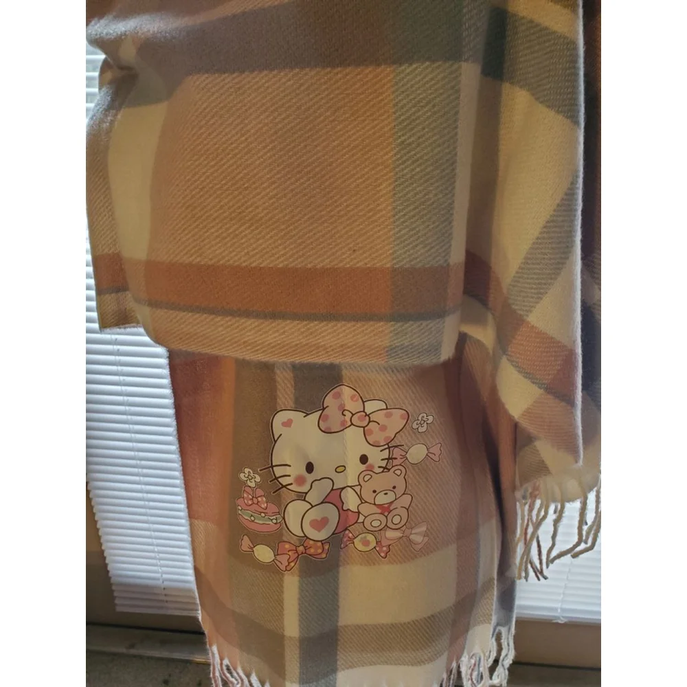 Plaid Hello Kitty Scarf 60x22